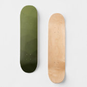 Legergroene olijf gradiënt geometrisch mesh patroo persoonlijk skateboard (Voorkant)