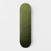 Legergroene olijf gradiënt geometrisch mesh patroo persoonlijk skateboard (Voorkant)