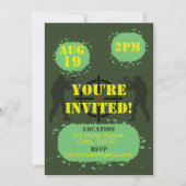 Legergroene Paintball Feest Kaart (Voorkant)