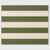 Legergroene Strepen Cadeaupapier (Vlak)
