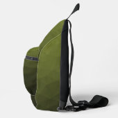 Legergroene verloop geometrisch meshpatroon sling bag (Rechts)