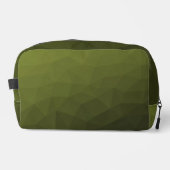 Legergroene verloop geometrisch meshpatroon toilettasje (Voorkant)