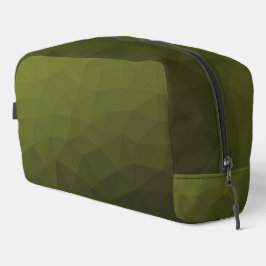 Legergroene verloop geometrisch meshpatroon toilettasje
