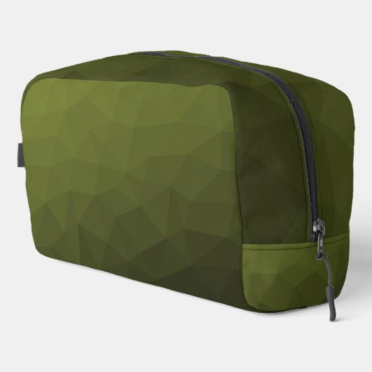 Legergroene verloop geometrisch meshpatroon toilettasje (Rechterhoek)
