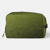 Legergroene verloop geometrisch meshpatroon toilettasje (Achterkant)