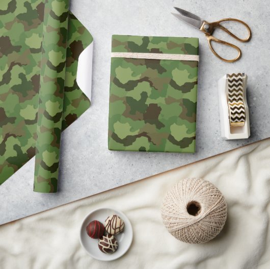 Legergroenen en Browns Camouflage Cadeaupapier (Crafts)
