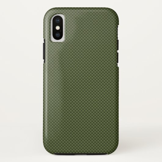 Legergroenkoolstofvezel — Afdruk Case-Mate iPhone Case (Achterkant)