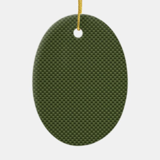 Legergroenkoolstofvezel — Afdruk Keramisch Ornament (Voorkant)