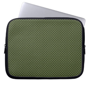 Legergroenkoolstofvezel — Afdruk Laptop Sleeve