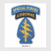 Legergroepen Speciale Eenheden Groene Baret Contou Sticker (Vel)