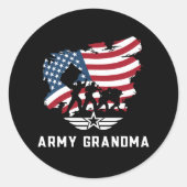 Legergrootma Ronde Sticker (Voorkant)