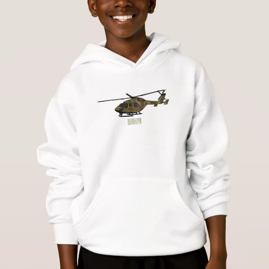 Legerhelikopter cartoon illustratie (Voorkant)