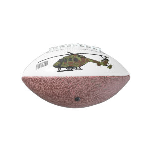 Legerhelikopter cartoon illustratie american football
