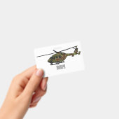 Legerhelikopter cartoon illustratie badge (Handheld)
