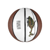 Legerhelikopter cartoon illustratie basketbal (Verticaal)