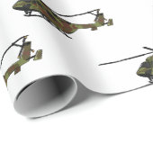 Legerhelikopter cartoon illustratie cadeaupapier (Rol Hoek)