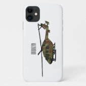 Legerhelikopter cartoon illustratie Case-Mate iPhone case (Achterkant)
