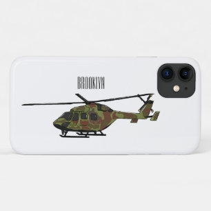 Legerhelikopter cartoon illustratie Case-Mate iPhone case