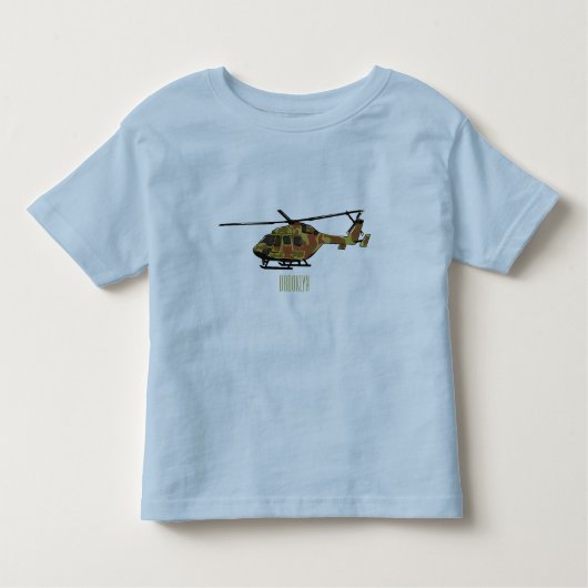 Legerhelikopter cartoon illustratie kinder shirts (Voorkant)