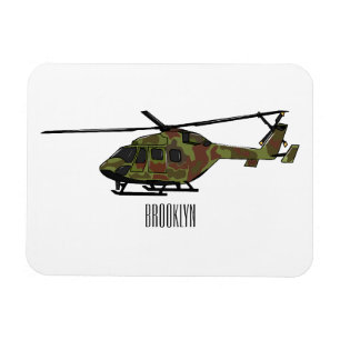 Legerhelikopter cartoon illustratie magneet