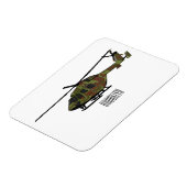 Legerhelikopter cartoon illustratie magneet (Linkerzijde)