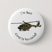 Legerhelikopter cartoon illustratie ronde button 5,7 cm (Voorkant)