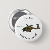 Legerhelikopter cartoon illustratie ronde button 5,7 cm (Voorkant /achterkant)