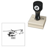 Legerhelikopter cartoon illustratie rubberstempel (Gestempeld)