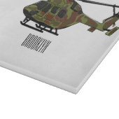 Legerhelikopter cartoon illustratie snijplank (Hoek)