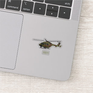Legerhelikopter cartoon illustratie sticker