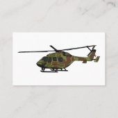 Legerhelikopter cartoon illustratie visitekaartje (Achterkant)