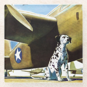 Legerhond Glazen Onderzetter