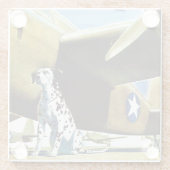 Legerhond Glazen Onderzetter (Achterkant)