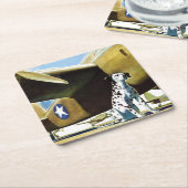 Legerhond Kartonnen Onderzetters (Schuin)