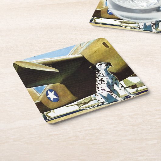 Legerhond Kartonnen Onderzetters (Schuin)