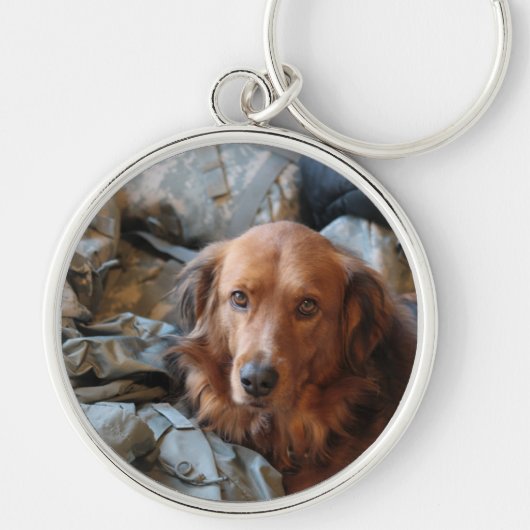Legerhond Sleutelhanger (Voorkant)