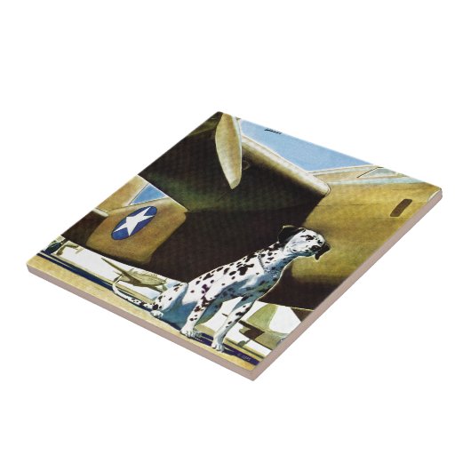 Legerhond Tegeltje (Zijkant)