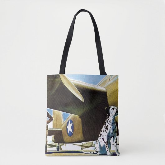 Legerhond Tote Bag (Voorkant)