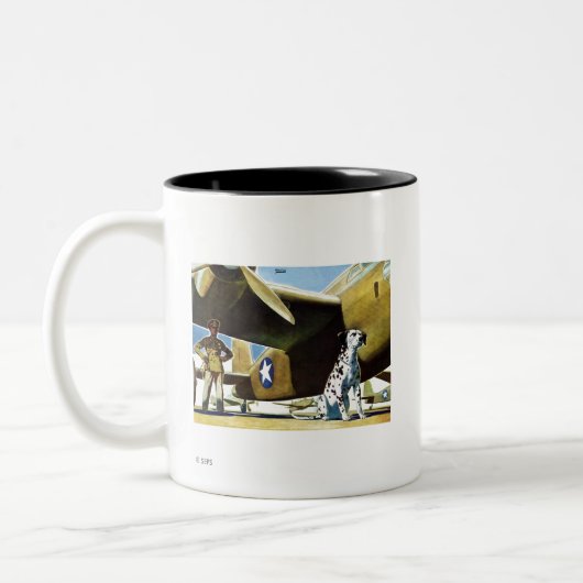 Legerhond Tweekleurige Koffiemok (Links)