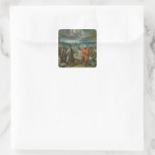 Legering van de Turkse oorlogen Vierkante Sticker (Tas)