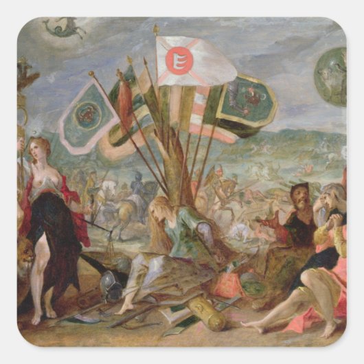 Legering van de Turkse oorlogen Vierkante Sticker (Voorkant)