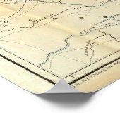 Legerkaart van de plaats van oorlog in Virginia Poster (Hoek)