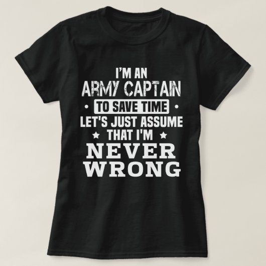 legerkapitein t-shirt (Design voorkant)