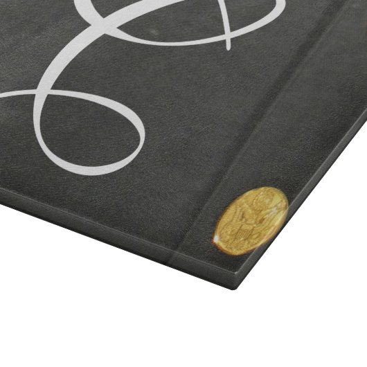 LEGERklasse A Uniform Monogram Glas Snijplank (Hoek)