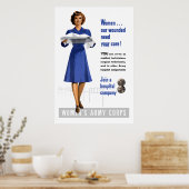 Legerkorps voor vrouwen poster (Keuken)
