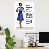 Legerkorps voor vrouwen poster (Thuiskantoor)