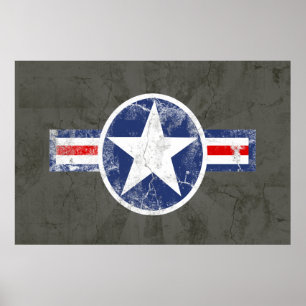 Legerluchtkorps  Star Red/White/Blue Grey Poster