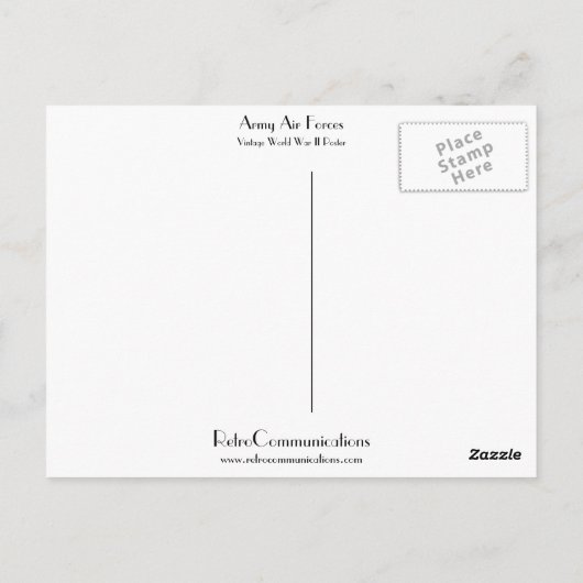 Legerluchtmacht Briefkaart (Achterkant)