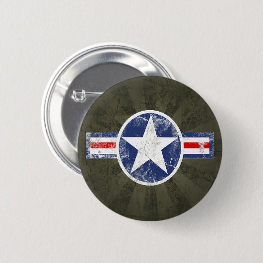Legerluchtmacht  ronde button 5,7 cm (Voorkant /achterkant)