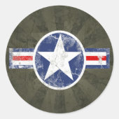 Legerluchtmacht  ronde sticker (Voorkant)